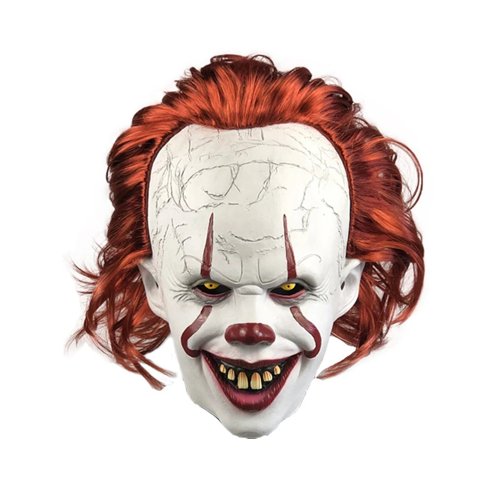 Masque de Clown Pennywise en Latex pour Halloween – Masque Horrifique de Cosplay