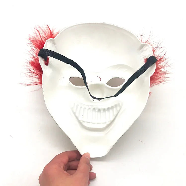 Masque de Clown Rétro Horrifique pour Halloween – Masque Unisexe avec Détails Distressés
