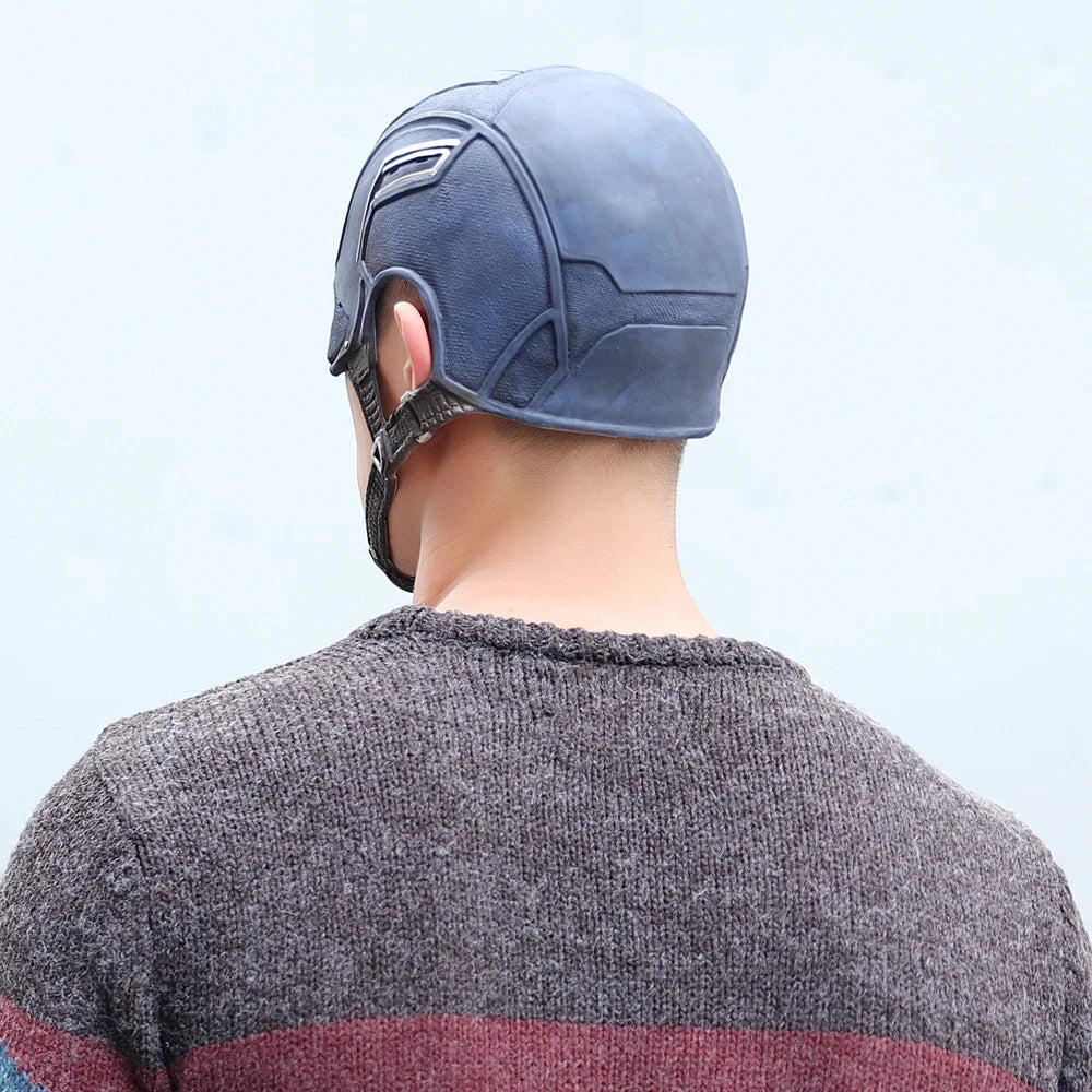 Masque de Cosplay Captain America en Latex pour Halloween – Casque Unisexe Détails Réalistes