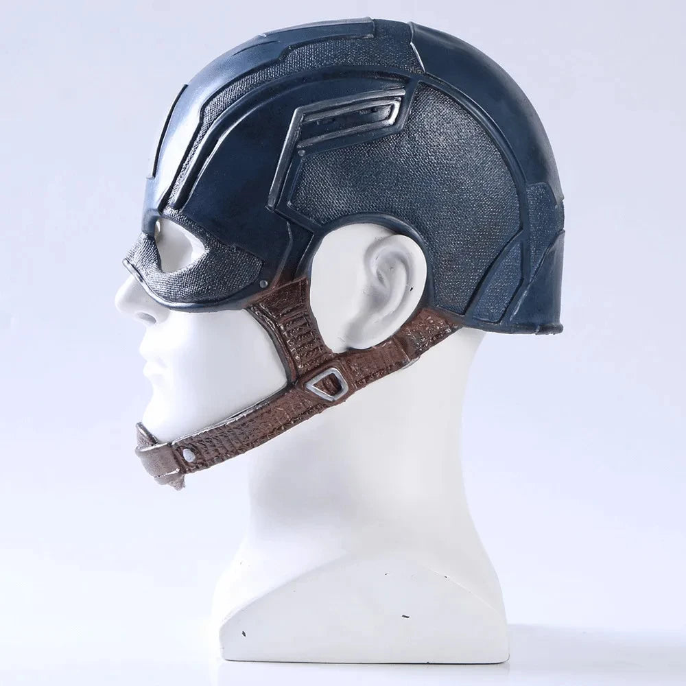 Masque de Cosplay Captain America en Latex pour Halloween – Casque Unisexe Détails Réalistes
