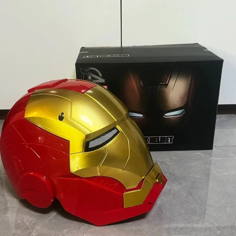 Masque de Cosplay Iron Man Glowing Portable pour Enfants – Casque Rouge et Or Inspiré des Avengers