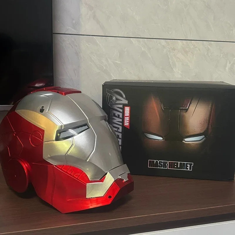 Masque de Cosplay Iron Man Glowing Portable pour Enfants – Casque Rouge et Or Inspiré des Avengers