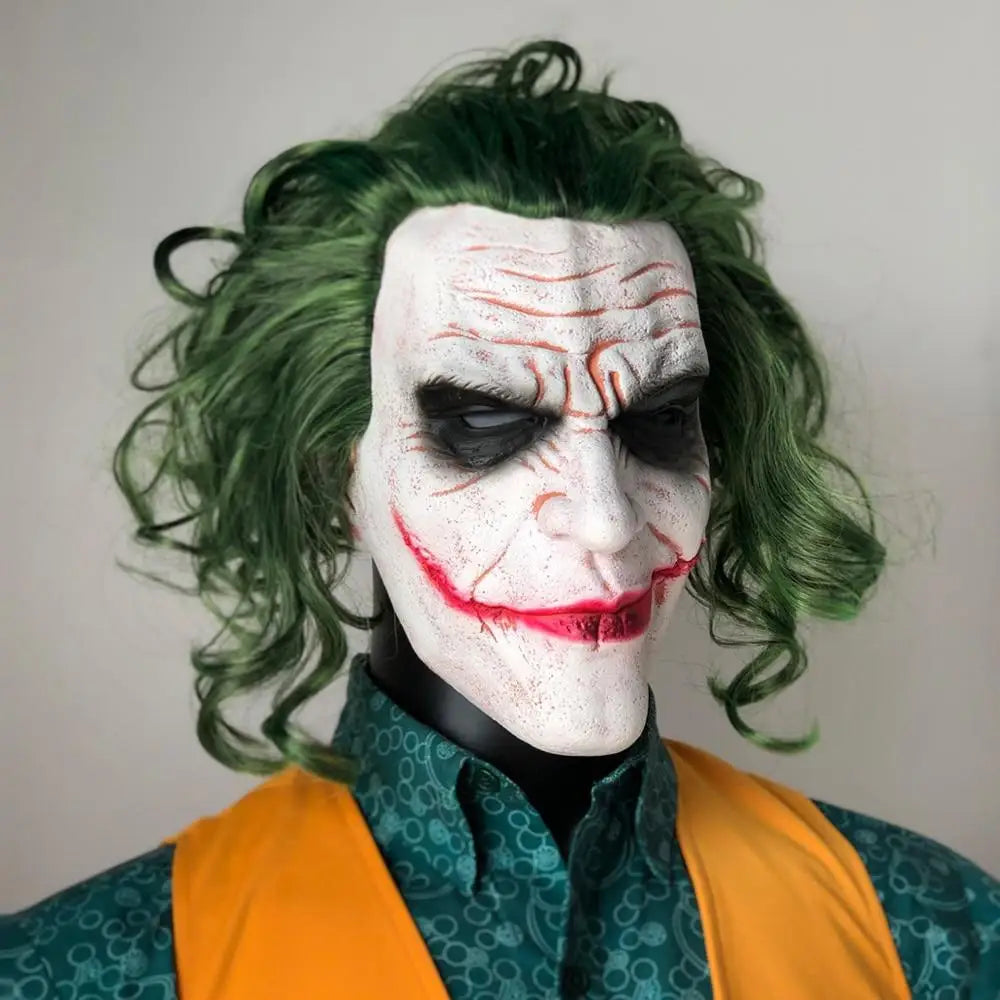 Masque de Cosplay Joker en Silicone Unisexe pour Halloween – Accessoire de Scène Effrayant