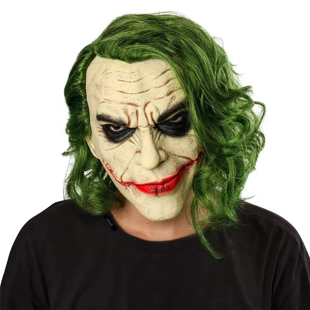 Masque de Cosplay Joker en Silicone Unisexe pour Halloween – Accessoire de Scène Effrayant