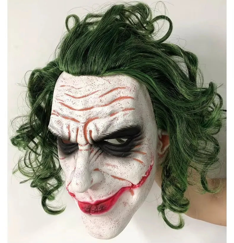 Masque de Cosplay Joker en Silicone Unisexe pour Halloween – Accessoire de Scène Effrayant