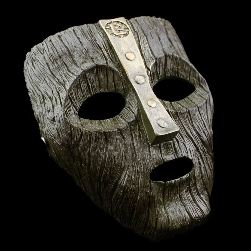 Masque de Cosplay Loki en Résine avec Texture Écorce – Accessoire Halloween 2025