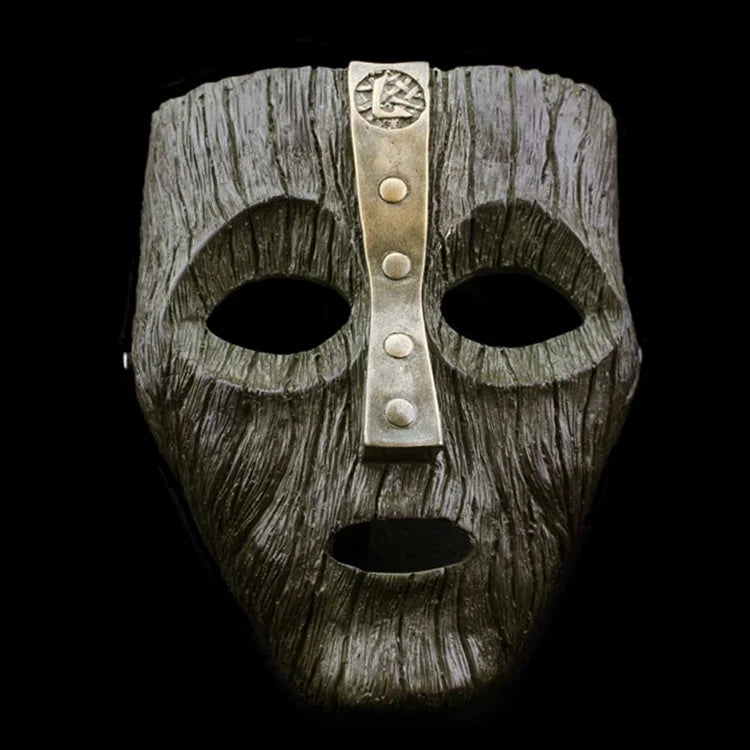 Masque de Cosplay Loki en Résine avec Texture Écorce – Accessoire Halloween 2025