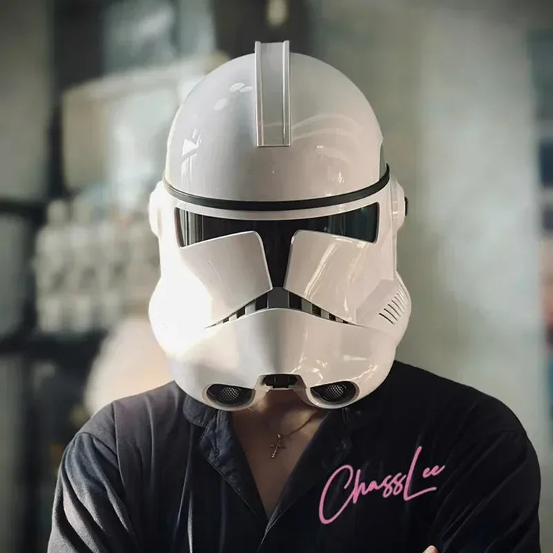 Masque de Cosplay Mandalorien pour Halloween 2025 – Casque Unisexe avec Visière Sombre