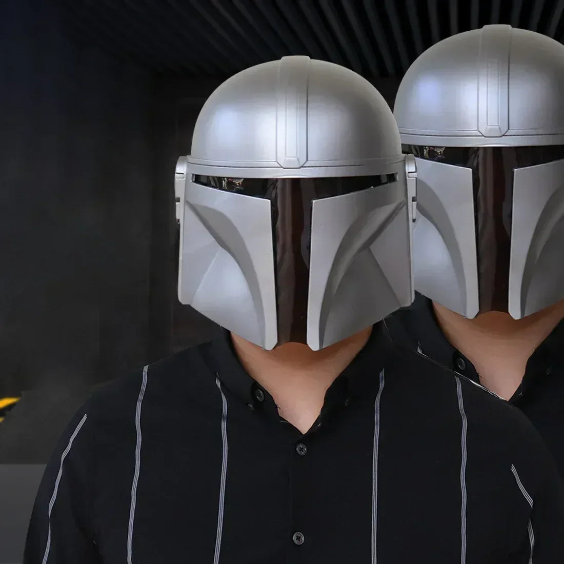 Masque de Cosplay Mandalorien pour Halloween 2025 – Casque Unisexe avec Visière Sombre