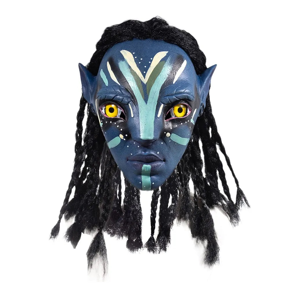 Masque de Cosplay Na'vi en Caoutchouc pour Adultes – Accessoire Halloween et Événements Thématiques