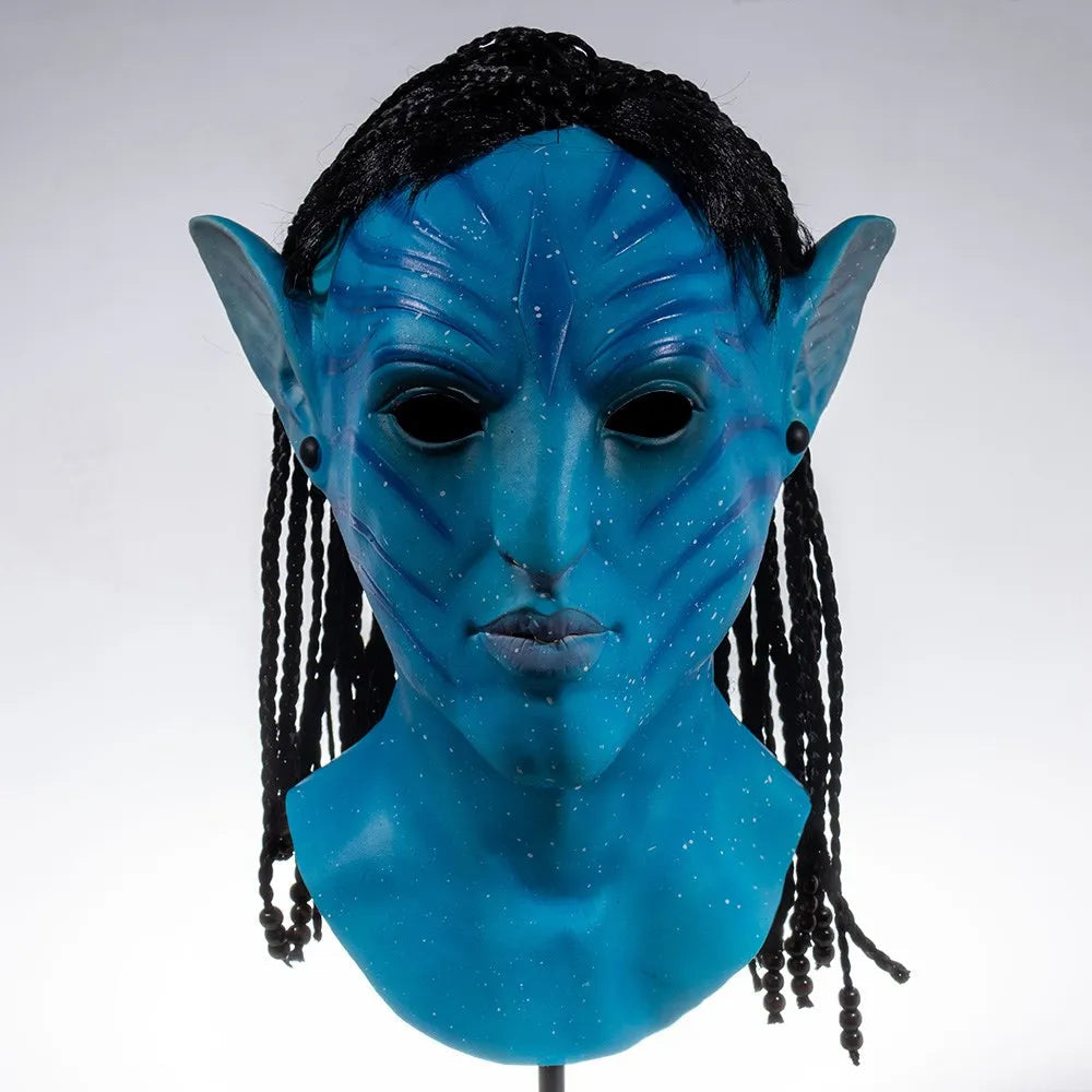 Masque de Cosplay Na'vi en Caoutchouc pour Adultes – Accessoire Halloween et Événements Thématiques
