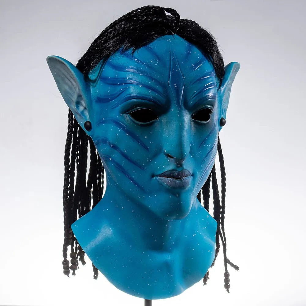 Masque de Cosplay Na'vi en Caoutchouc pour Adultes – Accessoire Halloween et Événements Thématiques
