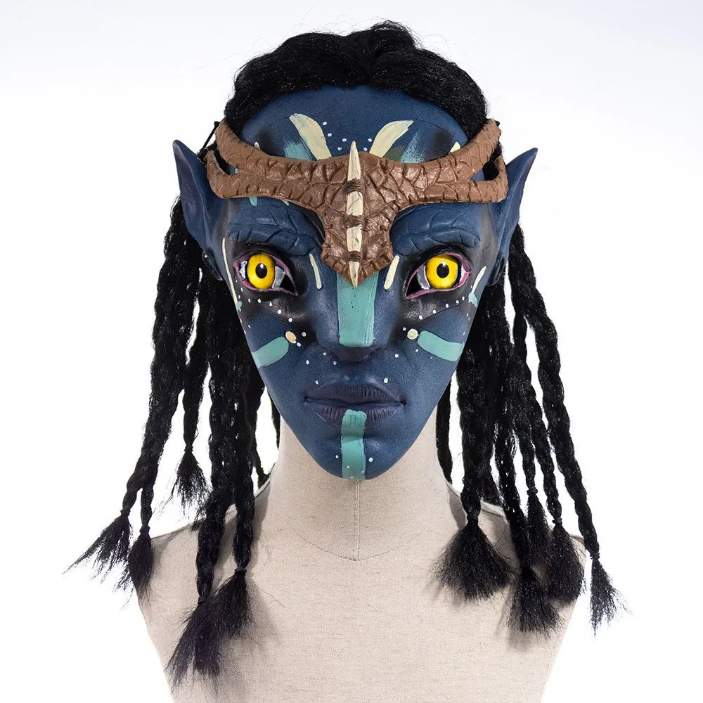 Masque de Cosplay Na'vi en Caoutchouc pour Adultes – Accessoire Halloween et Événements Thématiques