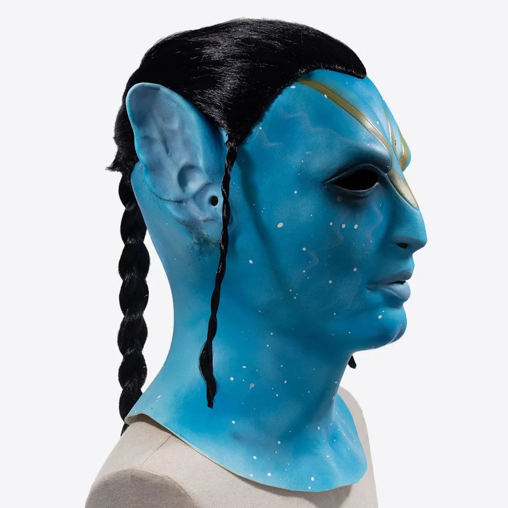 Masque de Cosplay Na'vi en Caoutchouc pour Adultes – Accessoire Halloween et Événements Thématiques