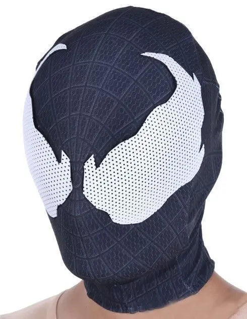 Masque de Cosplay Rorschach en Polyester pour Halloween – Masque Complet avec Imprimé Symétrique