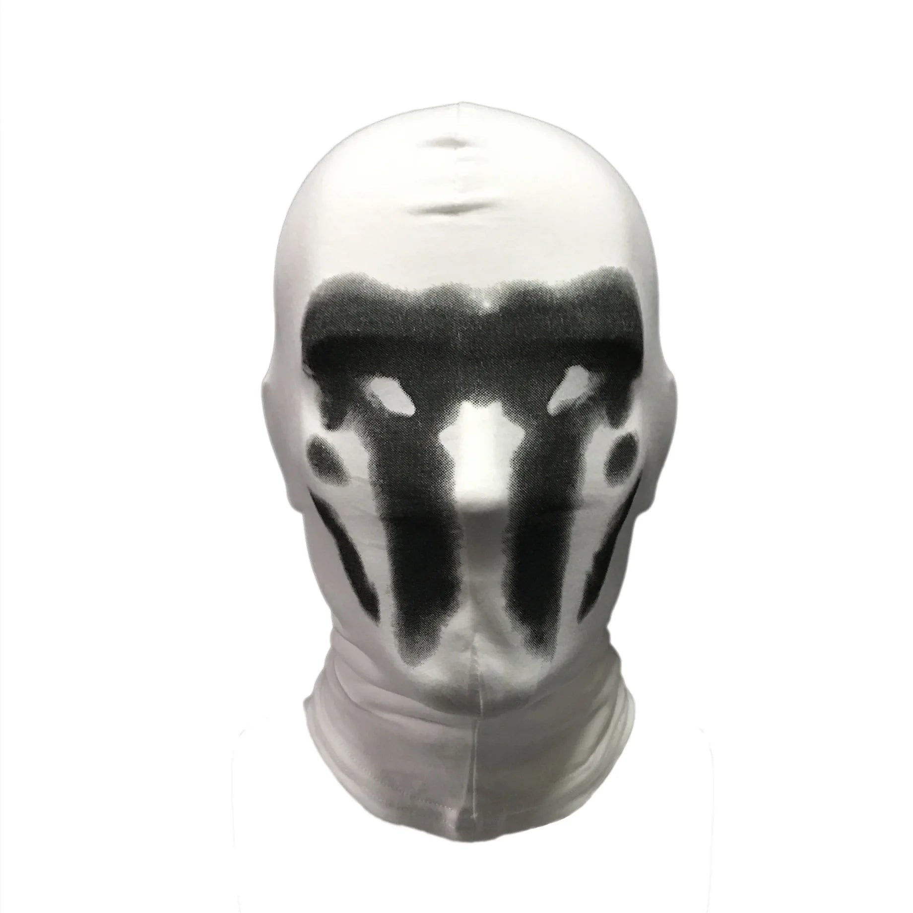 Masque de Cosplay Rorschach en Polyester pour Halloween – Masque Complet avec Imprimé Symétrique