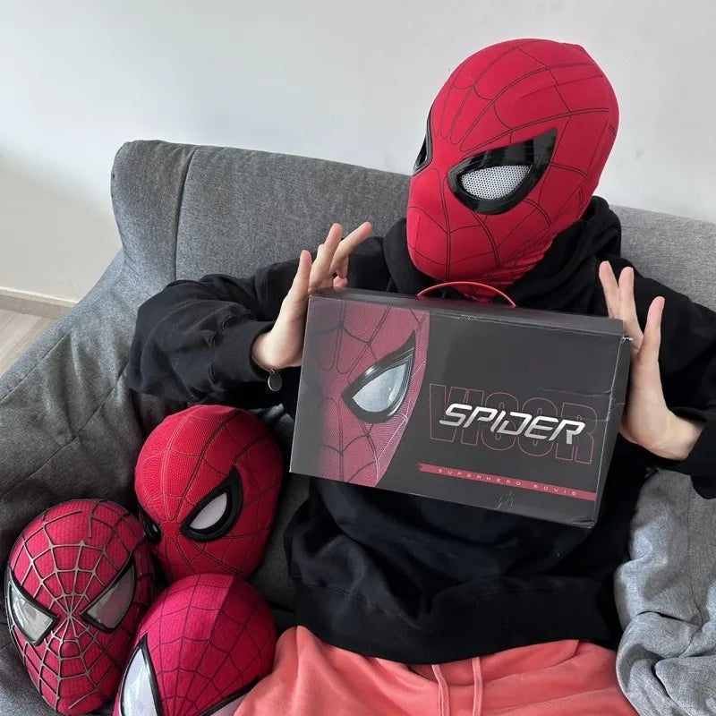 Masque de Cosplay Spider-Man avec Yeux LED Animés – Casque Halloween pour Enfants