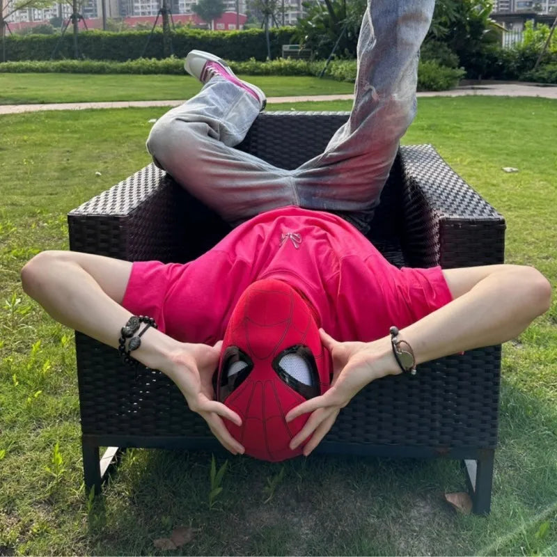 Masque de Cosplay Spider-Man avec Yeux LED Animés – Casque Halloween pour Enfants