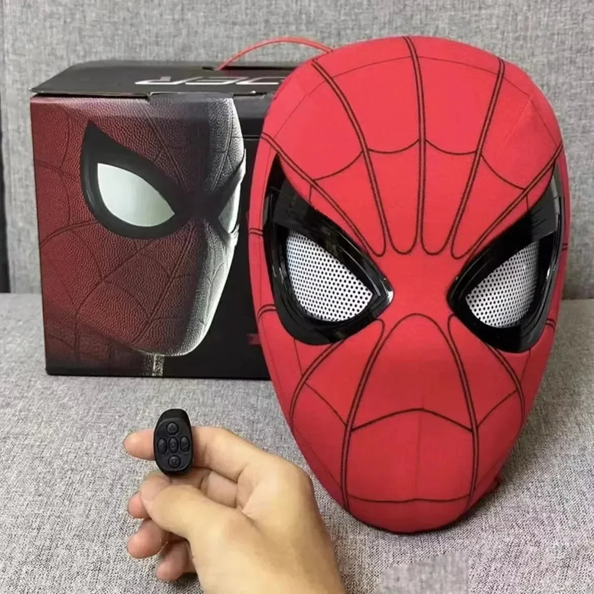 Masque de Cosplay Spider-Man avec Yeux LED Animés – Casque Halloween pour Enfants