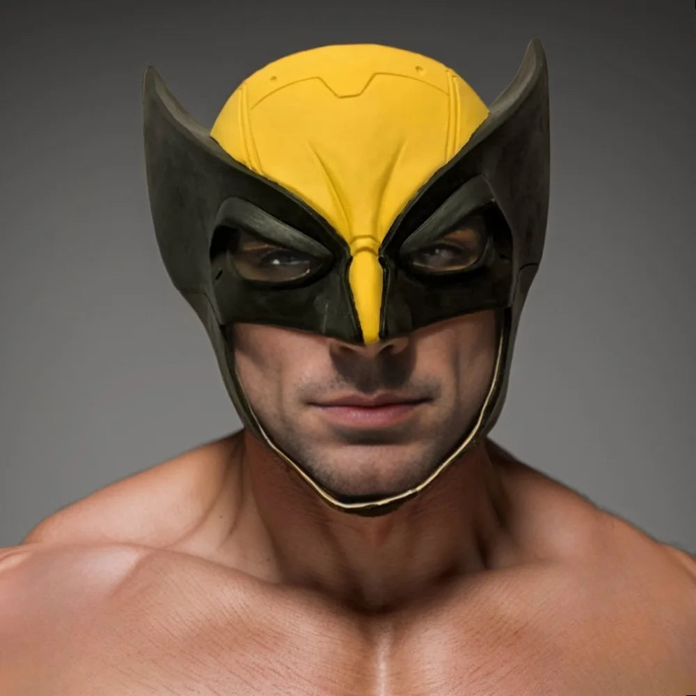 Latex Wolverine Cosplay Mask – Full Helmet for Halloween and Adult Events