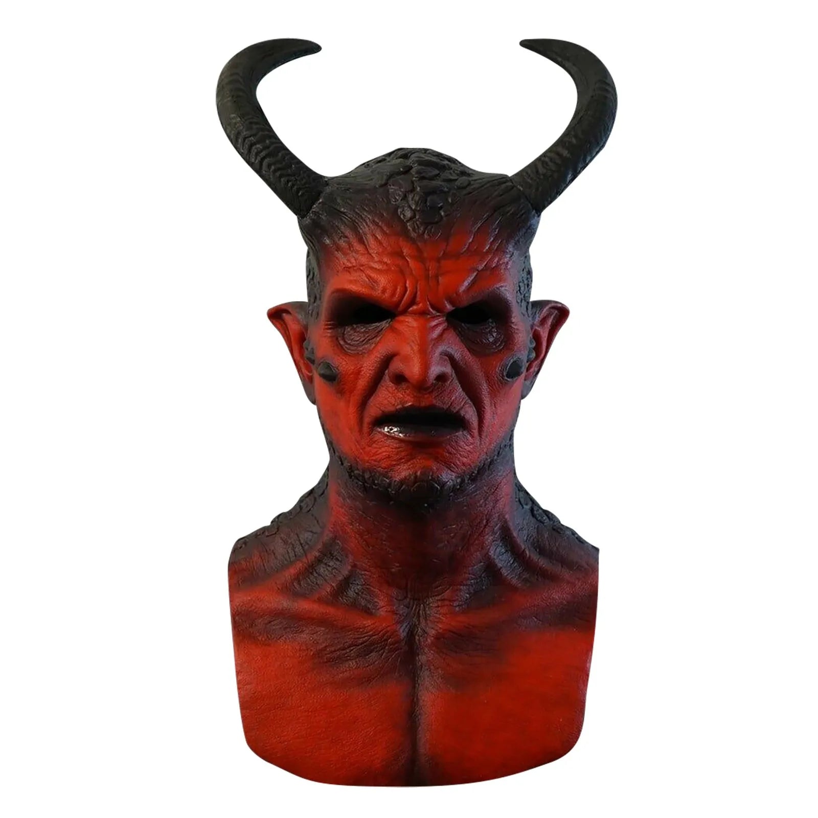 Masque de Diable en Silicone Complet pour Cosplay Halloween 2025 – Réaliste et Confortable