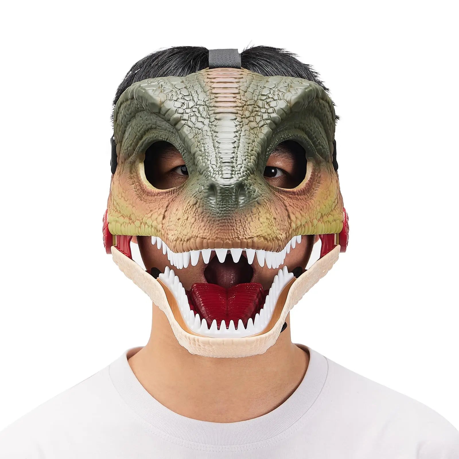 Masque de Dinosaure avec Mâchoire Mobile pour Cosplay et Halloween – Accessoire Réaliste