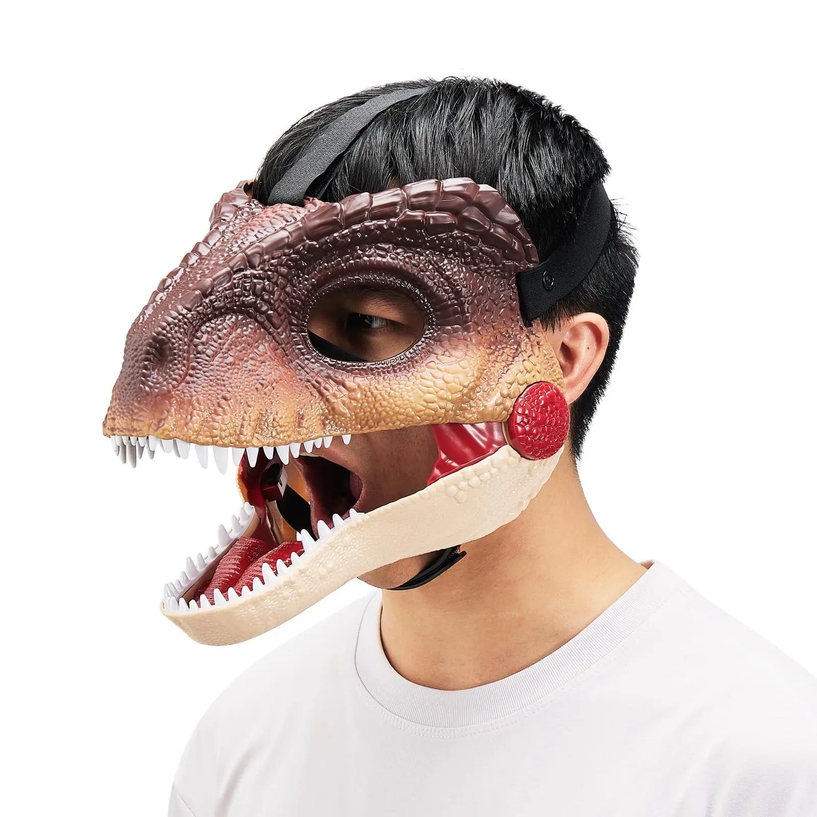 Masque de Dinosaure avec Mâchoire Mobile pour Cosplay et Halloween – Accessoire Réaliste