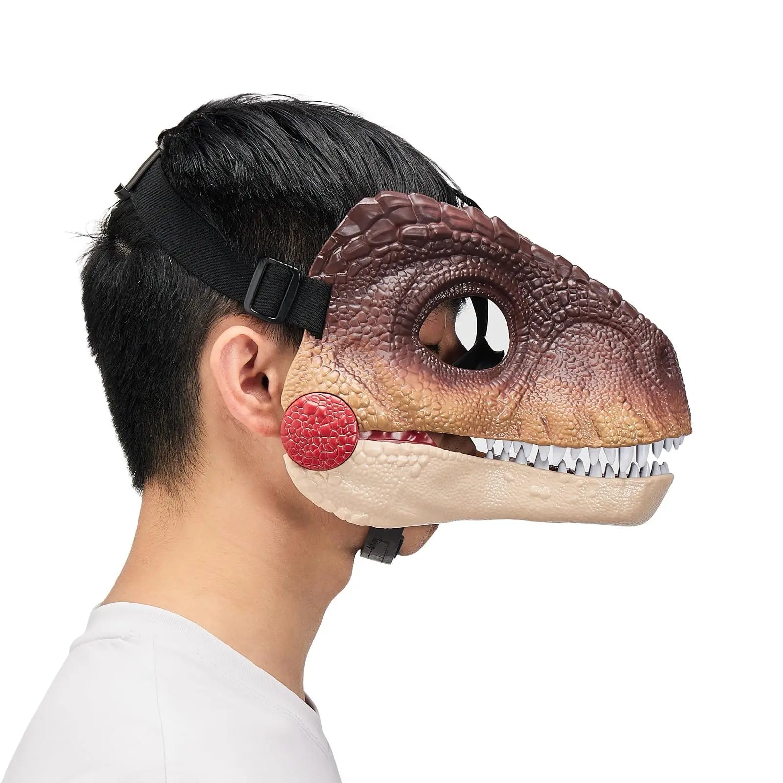 Masque de Dinosaure avec Mâchoire Mobile pour Cosplay et Halloween – Accessoire Réaliste