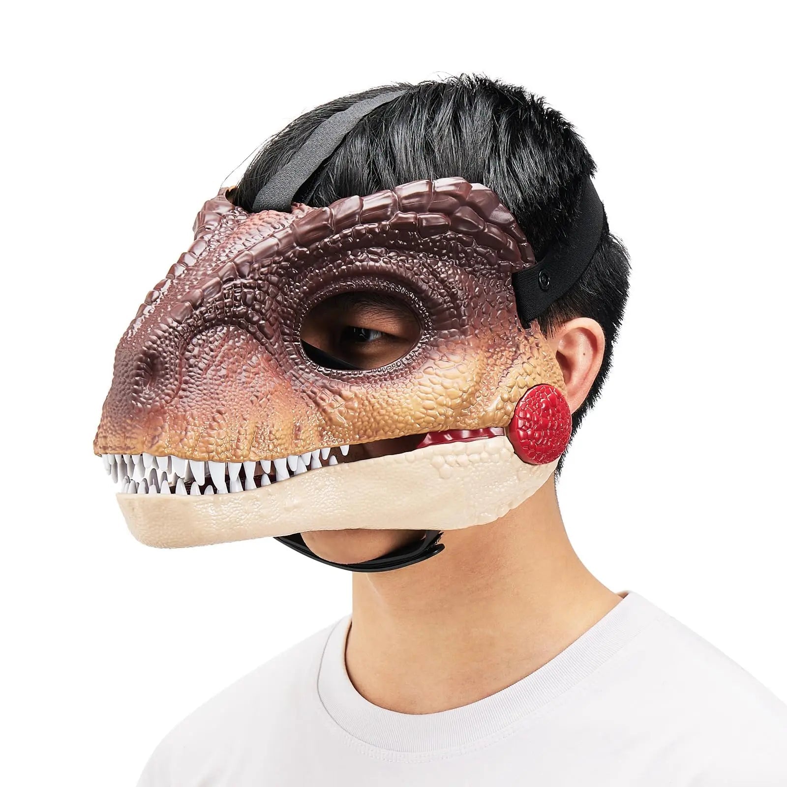 Masque de Dinosaure avec Mâchoire Mobile pour Cosplay et Halloween – Accessoire Réaliste