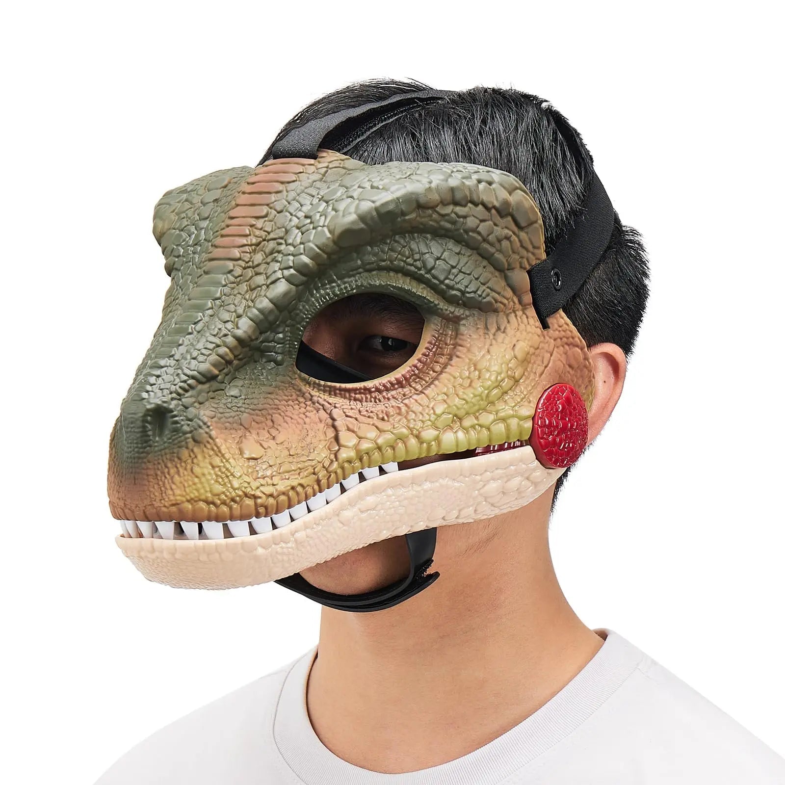 Masque de Dinosaure avec Mâchoire Mobile pour Cosplay et Halloween – Accessoire Réaliste