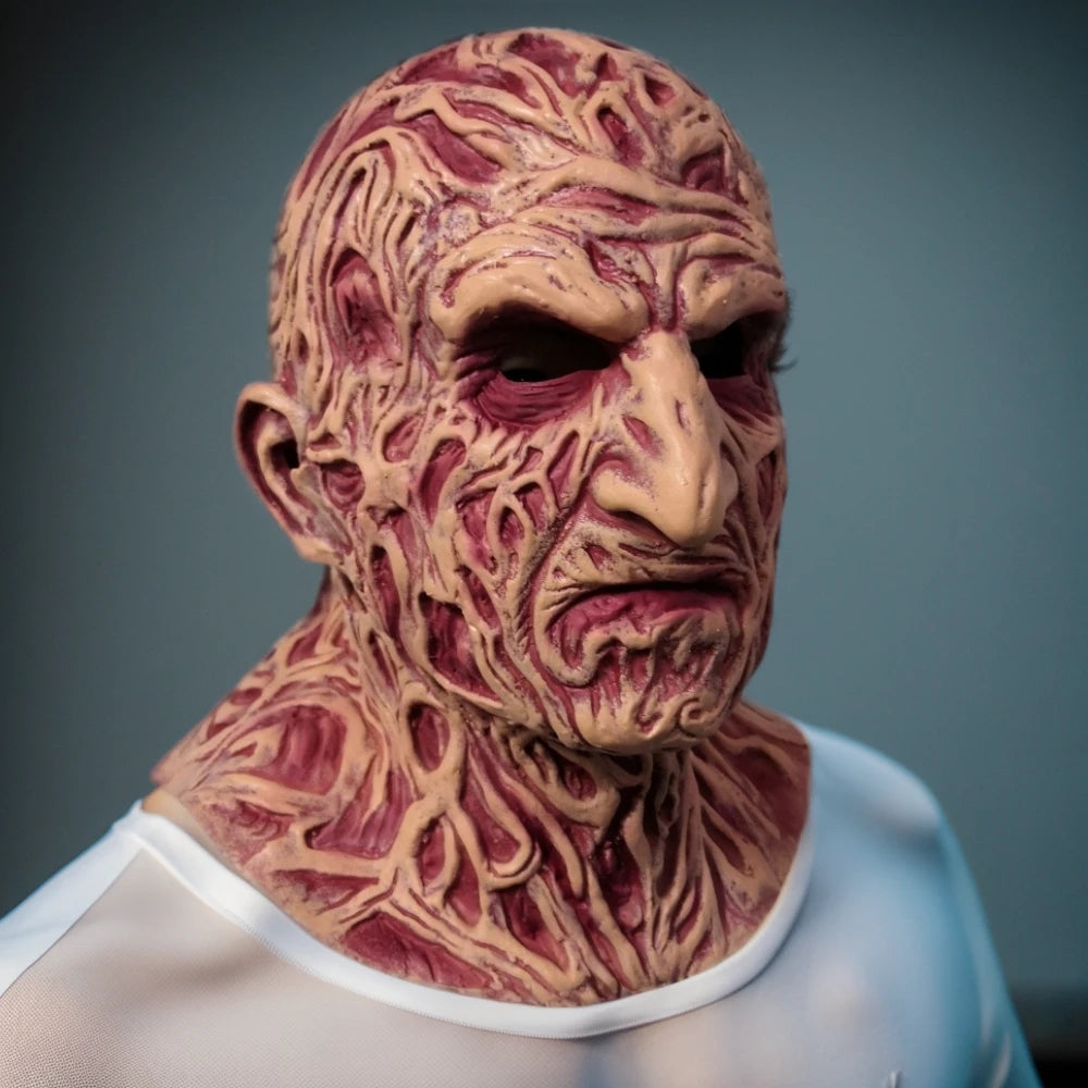 Masque de Freddy Krueger en Latex – Masque Complet Réaliste pour Halloween