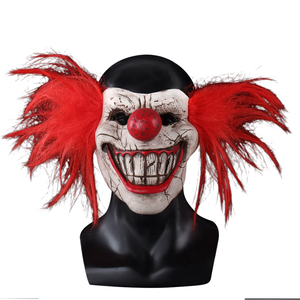 Masque de Joker en Latex à Demi-Face pour Halloween et Fêtes Thématiques