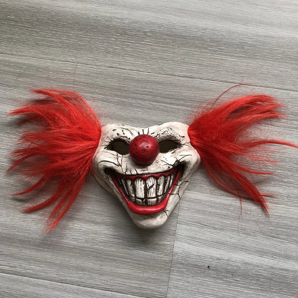 Masque de Joker en Latex à Demi-Face pour Halloween et Fêtes Thématiques