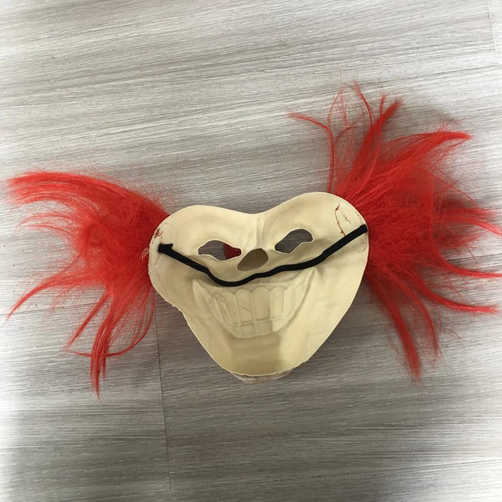 Masque de Joker en Latex à Demi-Face pour Halloween et Fêtes Thématiques