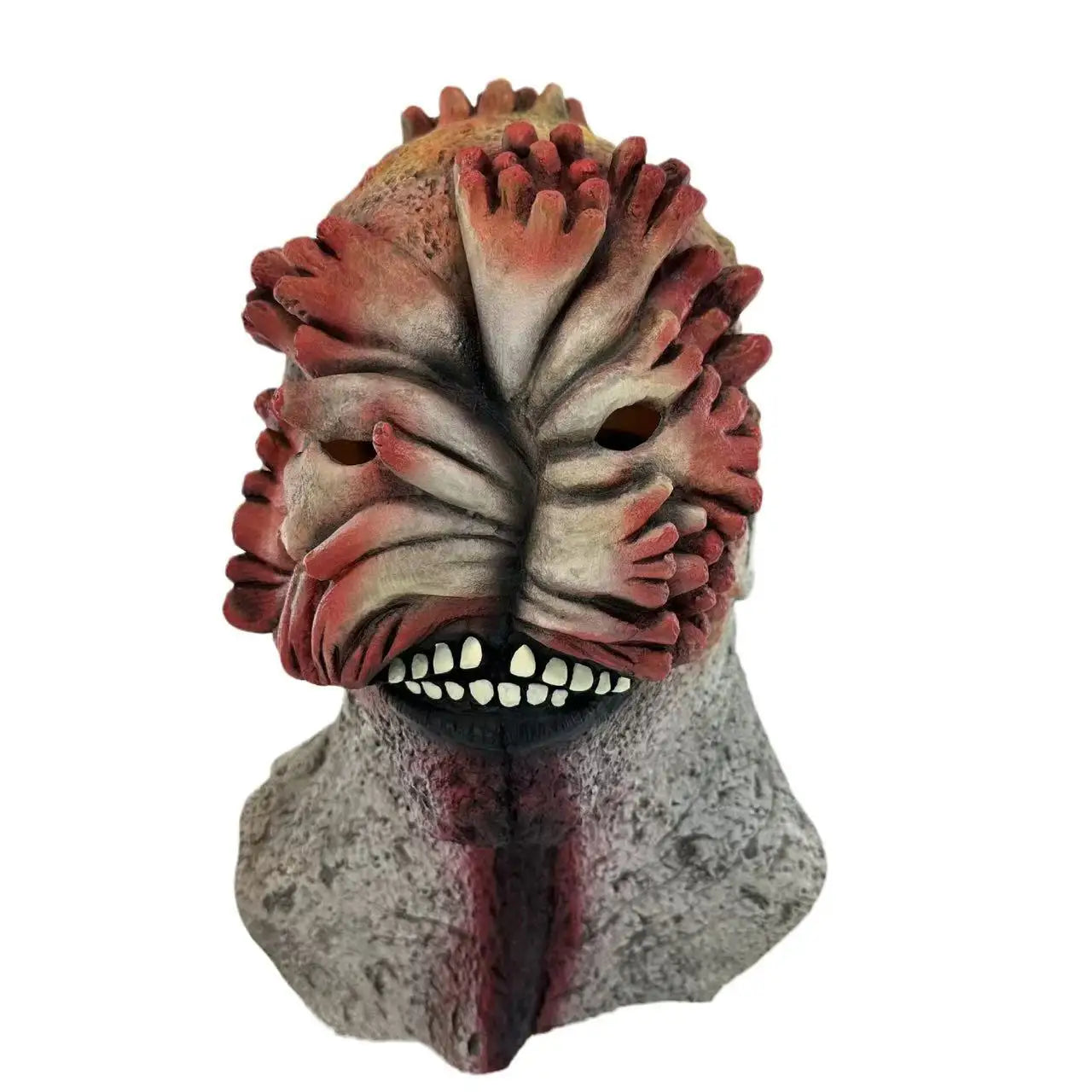 Masque de Monstre en Latex pour Cosplay – Effet Horrifique Complet pour Halloween, Couverture Tête et Cou, Détails Réalistes