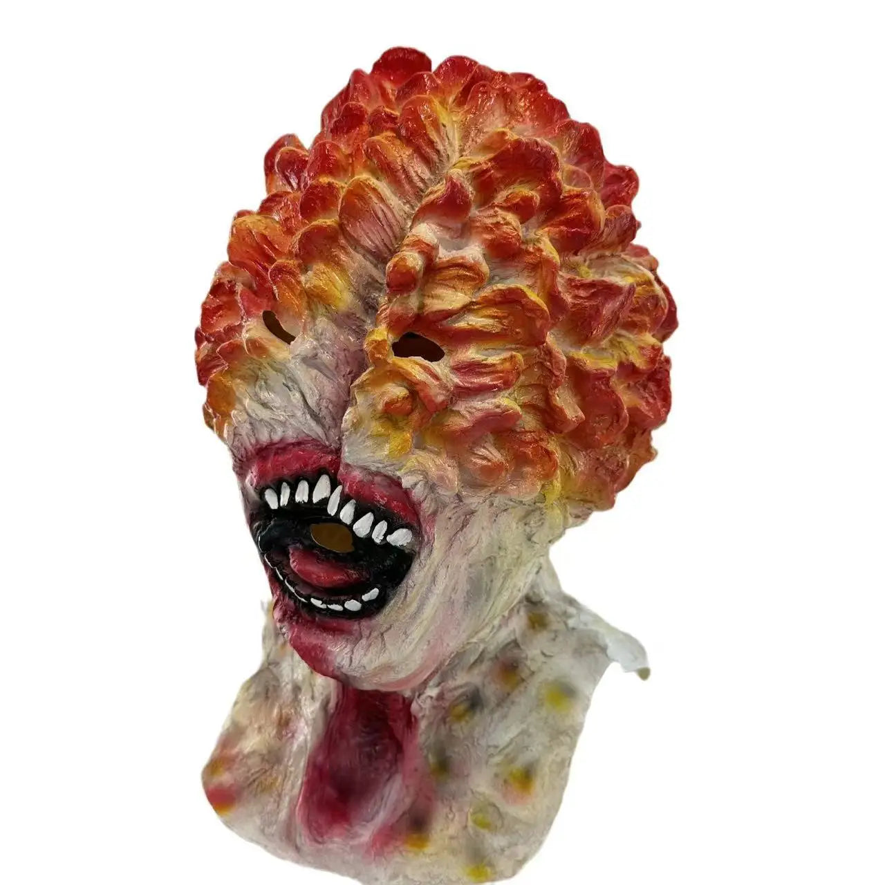Masque de Monstre en Latex pour Cosplay – Effet Horrifique Complet pour Halloween, Couverture Tête et Cou, Détails Réalistes