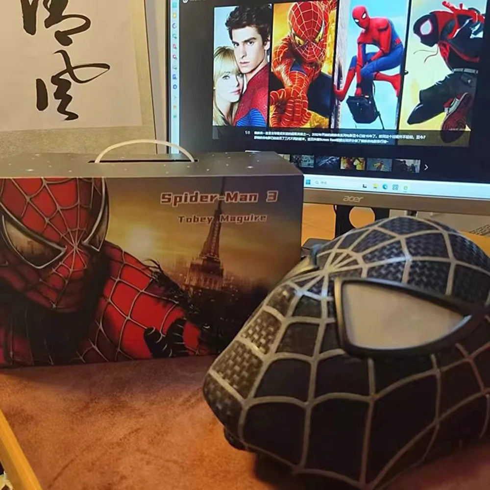 Masque de Spiderman à Coque Dure avec Yeux Magnétiques pour Cosplay et Halloween