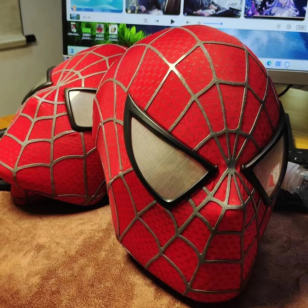 Masque de Spiderman à Coque Dure avec Yeux Magnétiques pour Cosplay et Halloween