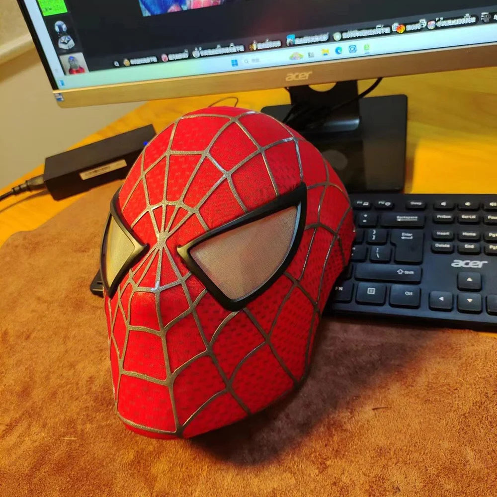 Masque de Spiderman à Coque Dure avec Yeux Magnétiques pour Cosplay et Halloween