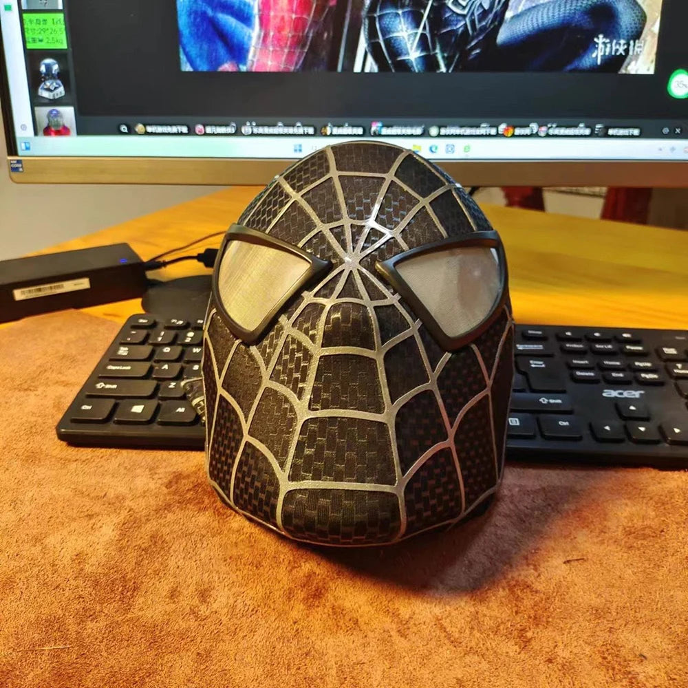 Masque de Spiderman à Coque Dure avec Yeux Magnétiques pour Cosplay et Halloween