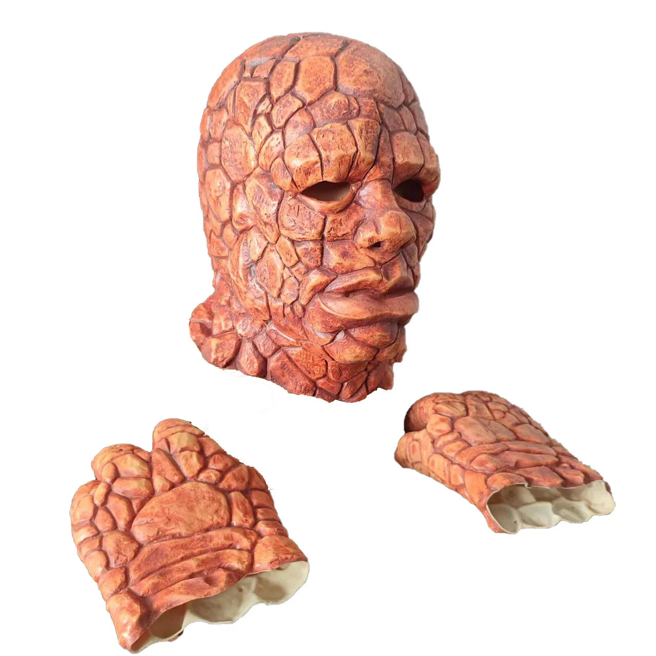 Masque de Super-Héros en Latex avec Gants – Costume Complet pour Cosplay et Halloween