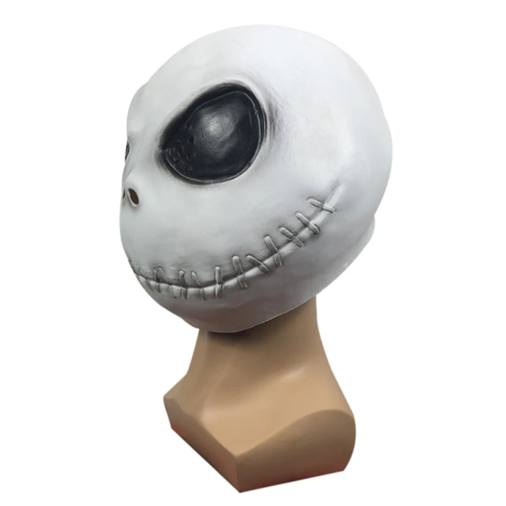 Masque en Latex Jack Skellington pour Cosplay et Halloween – Masque Plein Tête Unisexe
