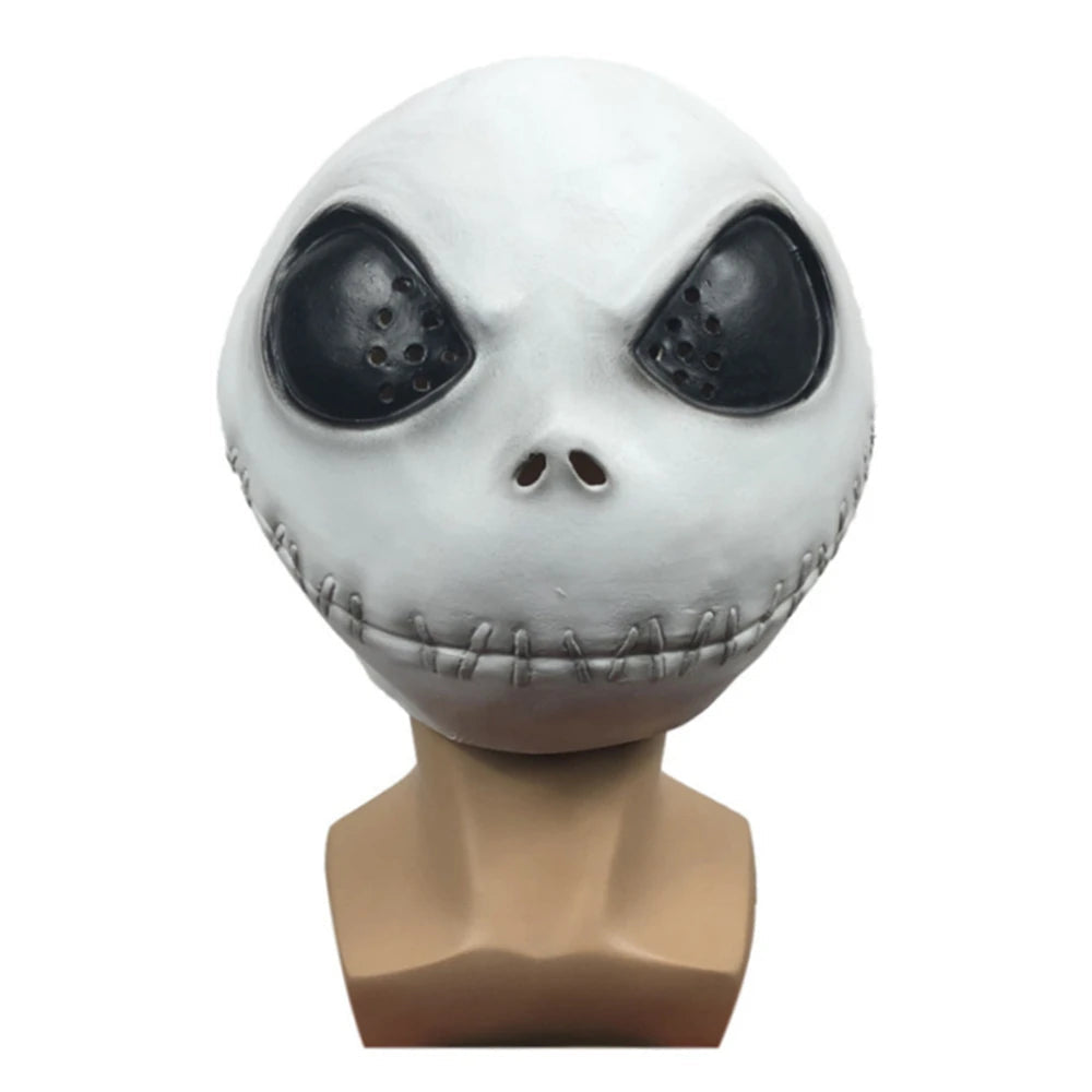 Masque en Latex Jack Skellington pour Cosplay et Halloween – Masque Plein Tête Unisexe