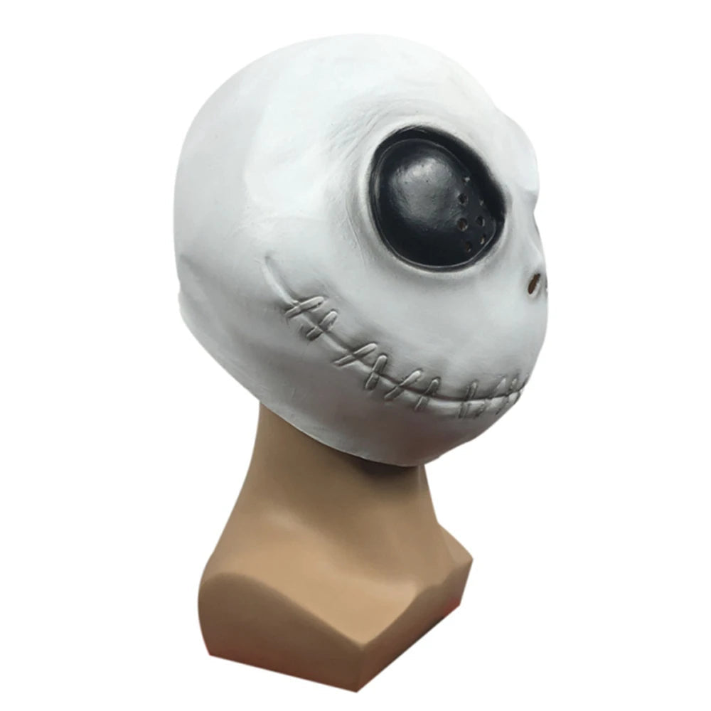 Masque en Latex Jack Skellington pour Cosplay et Halloween – Masque Plein Tête Unisexe
