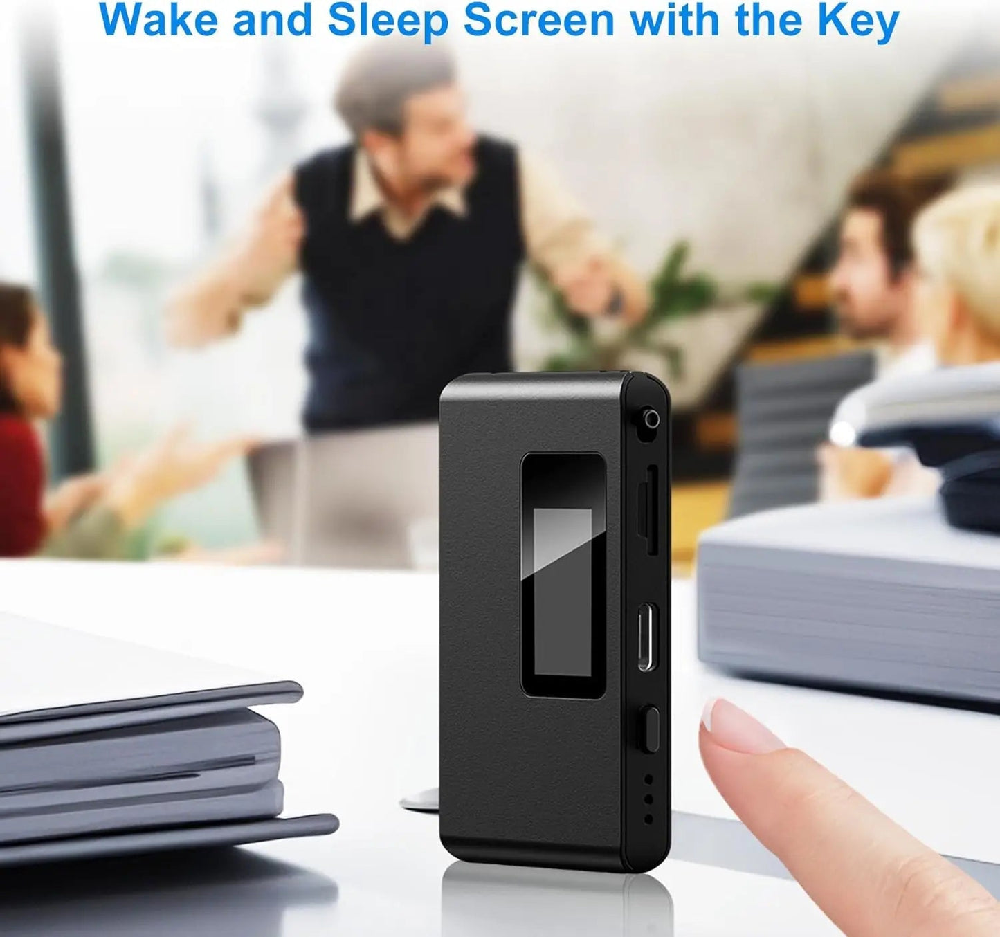 Mini Digital Voice Recorder Discreet for Children – Compact, Lightweight, MP3 and WAV Formats, Built-in Screen