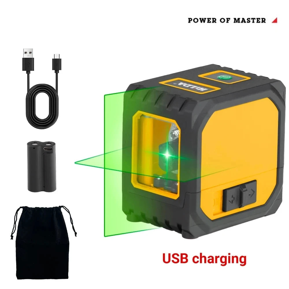 Mini Green Self-Leveling Laser Level – Compact Tool with USB Charging for Precise Alignment and Optimal Visibility