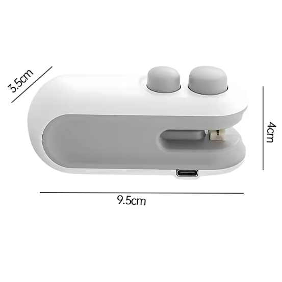 Mini scelleuse électrique 2 en 1 pour aliments – portable et rechargeable USB-C