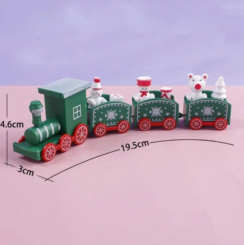 Mini Plastic Christmas Train – Festive Decoration for the Home