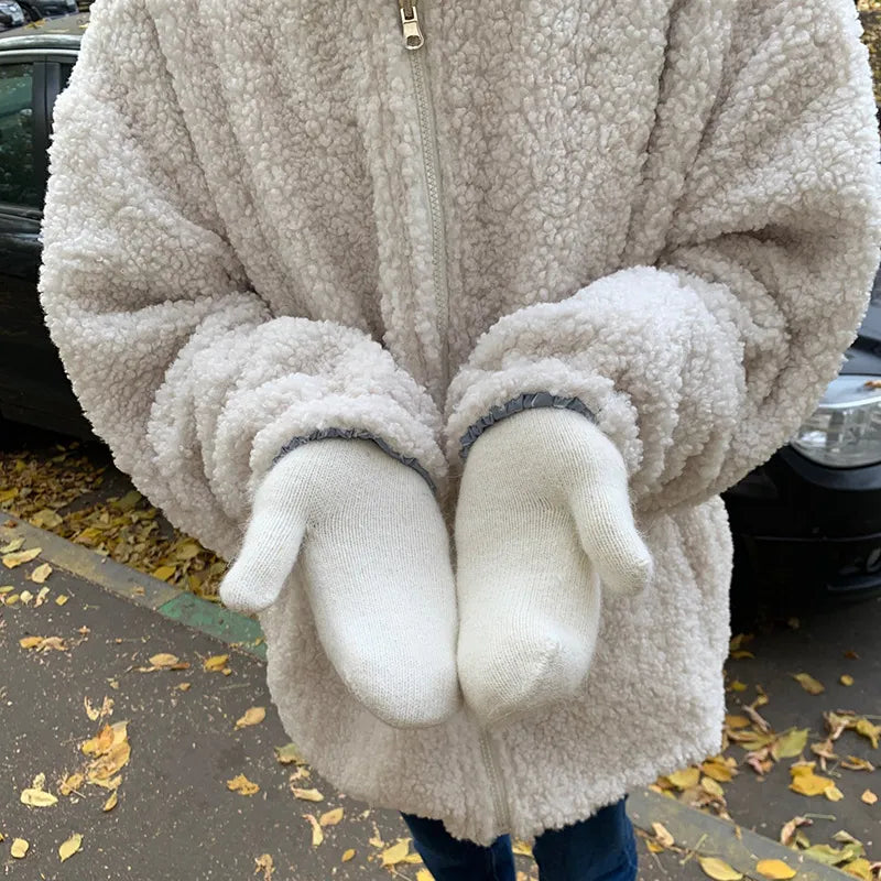 Mitaines Femmes en Fausse Fourrure Douces et Élégantes – Confort Hivernal avec Revers Côtelé 5