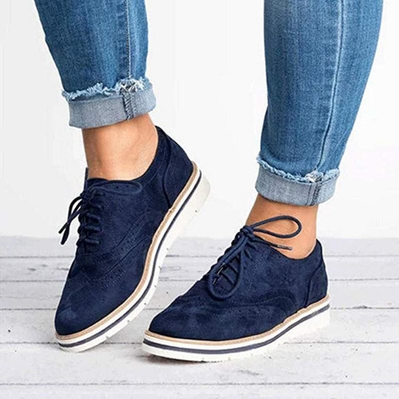 Lightweight Women's Lace Loafers – Durable Black Shoes for Work and Casual Outings